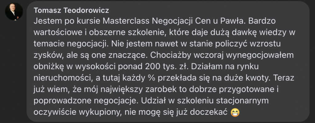 Opinia klienta — konkretne wyniki